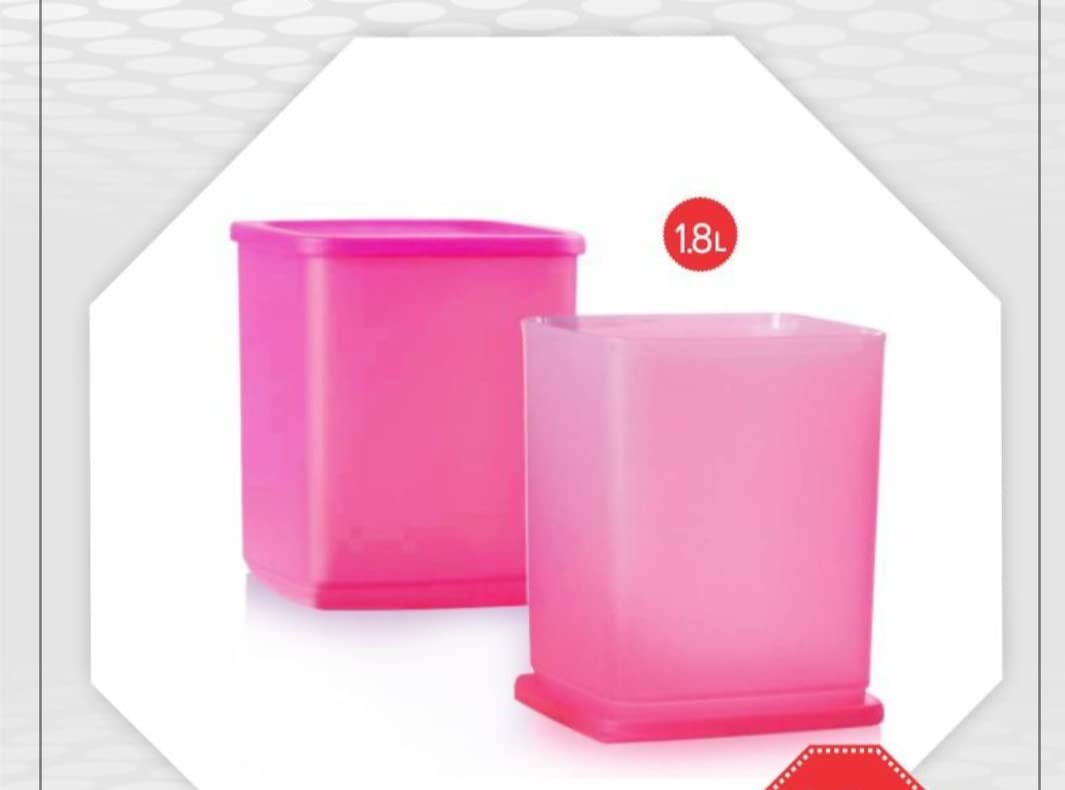 Tupperware Square Fruits Vegetables Storer Refrigerator Container Cubix 1.8L 2Pc