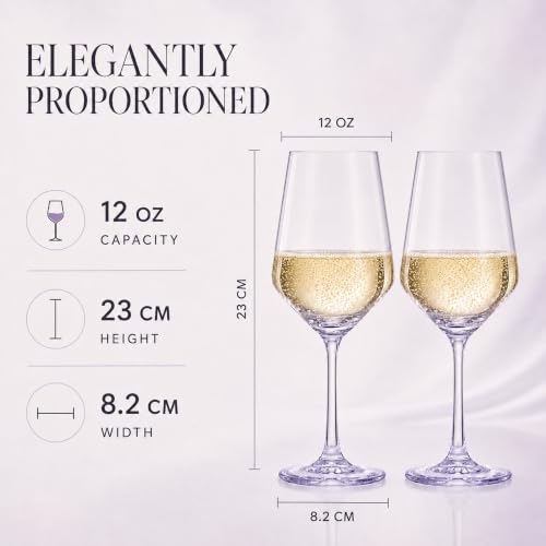 Monet Stemmed Wine Glassware, Purple, Set of 2