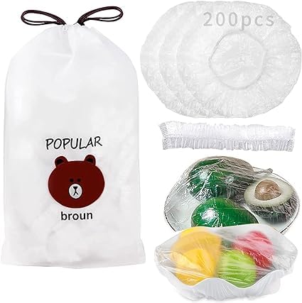 Jay Gopal Fashion Elastic Reusable Food Storage Covers Universal Kitchen Wrap Seal Caps | Elastic Sealing Stretch Adjustable Bow