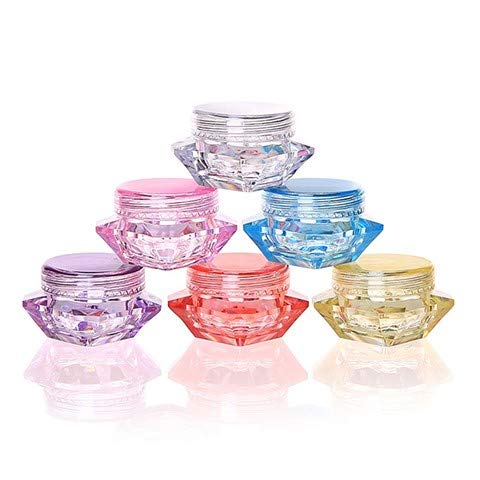 100Pcs Purple Refillable Empty Diy Cosmetic Pot Jars Case Diamond-Shape Sample Bottles Vials Container For Eye Shadow Nails Powd