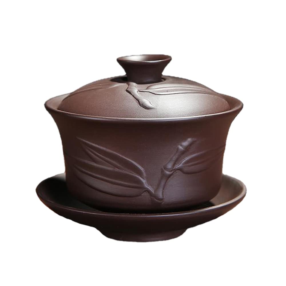 Woonsoon Yixing Chinese Zisha Gaiwan Handmade 170Ml China Porcelain Gaiwan Kungfu Teacup Traditional Chinese Teaware Tea Set