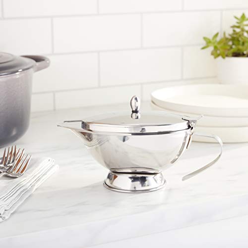 Fox Run Gravy Boat, 13.5 Ounce, Metallic