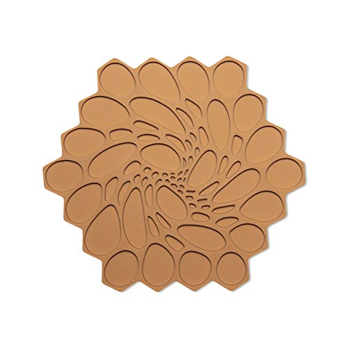 Modern Twist Trivet, 100% Food-Grade Silicone, Up To 675 Degree F Potholder, Single Hot Pad For Tabletop Or Countertop, Waterpro