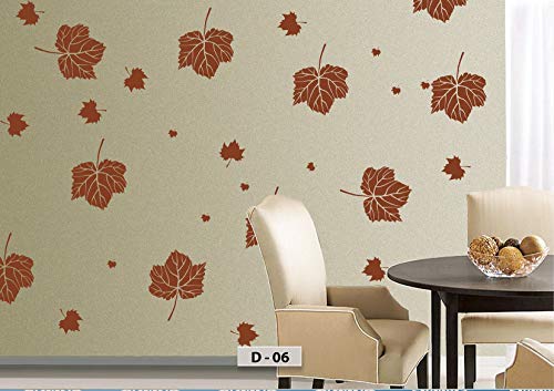 Design In Maple Leaf Wall Painting Ideas Designs Stencil  D06
