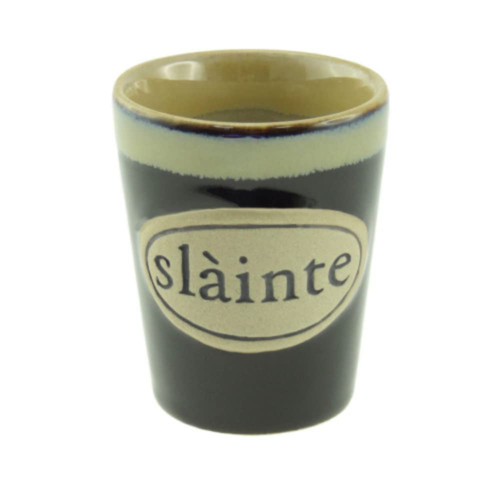 Glen Appin Shot Cup Stoneware Scotland 1.5 Fl Oz(44Ml) (Slainte - Black)