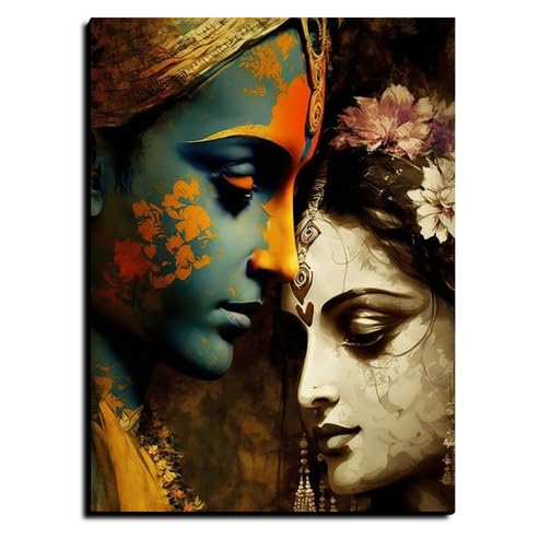 Chalk My Theme Radha Krishna Painting For Wall Decoration Gift Item For Home Decoration Radha Krishna Photo Or Picture Wood Prin