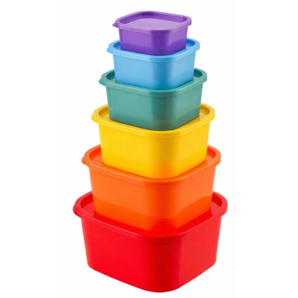 Venja Kitchen Airtight Food Containers With Lids, Multicolor Plastic Storage Set For Fridge & Pantry, Reusable Meal Prep & Lefto