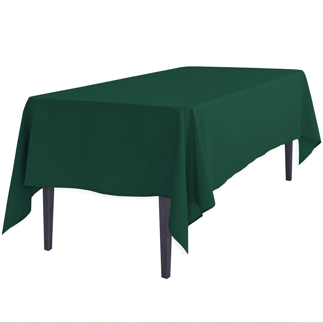 Linentablecloth 70 X 120-Inch Rectangular Polyester Tablecloth Hunter Green