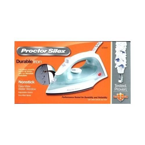 Proctor Silex Nonstick Lightweigh Steam Iron With Water Window, Model 17291Y, 1, White
