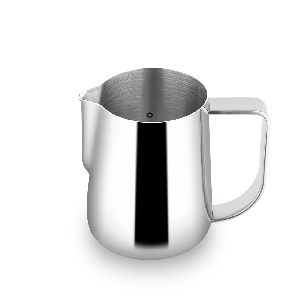 Watchget Milk Frothing Pitcher 250Ml/8Oz Stainless Steel Espresso Steaming Pitcher Milk Coffee Cappuccino Latte Art Barista Stea