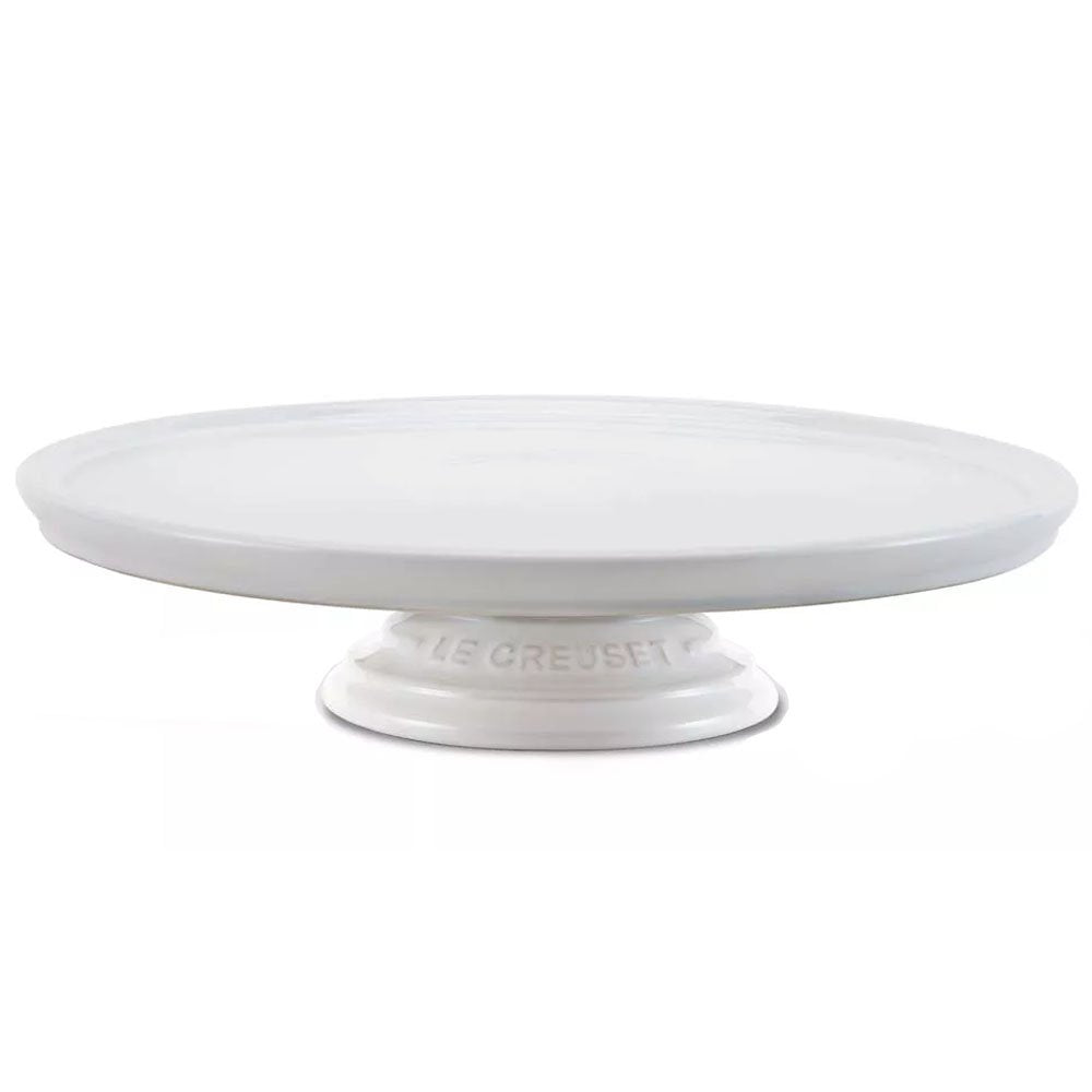 Le Creuset Stoneware Cake Stand, 12'', White