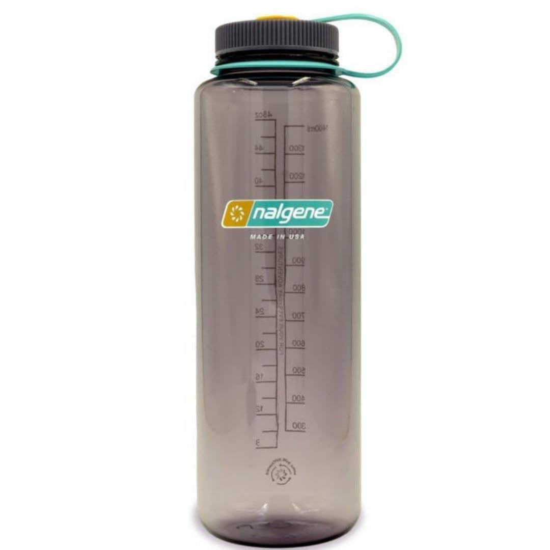 Nalgene Sustain Tritan Bpa-Free Water Bottle Made With Material Derived From 50% Plastic Waste, 48 Oz, Wide Mouth, Aubergine