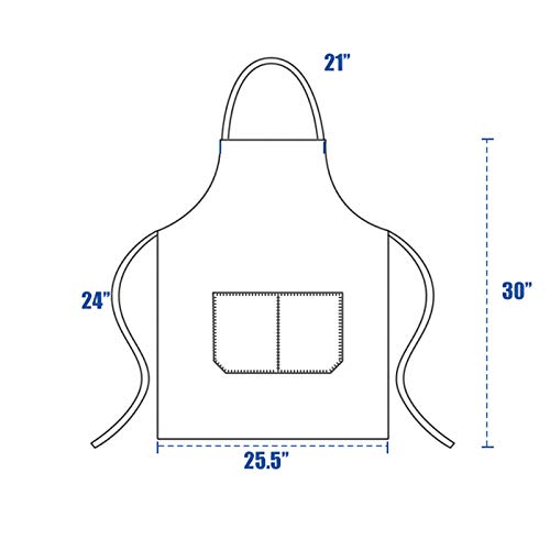 Duskcove 8 Pcs Plain Bib Aprons Bulk - Mixed Color Commercial Apron With 2 Pockets For Kitchen Cooking Restaurant Bbq Painting C