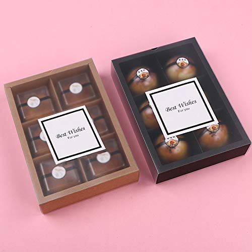 Neenicoliy 12 Packs Cupcake Boxes,Brown Kraft Treats Gift Boxes With Inserts And Display Windows,Cupcake Containers For Baking P