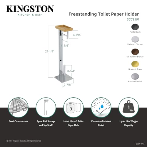 Kingston Brass Scc8500 Edenscape Toilet Paper Holder, Matte Black