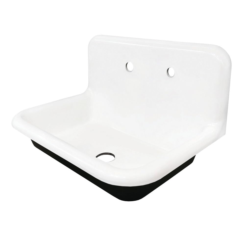 Gourmetier GCLWS302019 30X20 Single Bowl Wall Mounted Sink  White