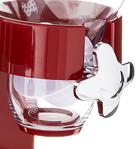 Honey-Can-Do Double Cereal Dispenser With Portion Control, Red And Chrome