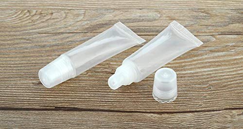 10Pcs 15Ml 0.5Oz Transparent Empty Mini Plastic Lip Gloss Soft Tubes With Screw Cap Lip Balm Hand Cream Holder Diy Reusable Refi
