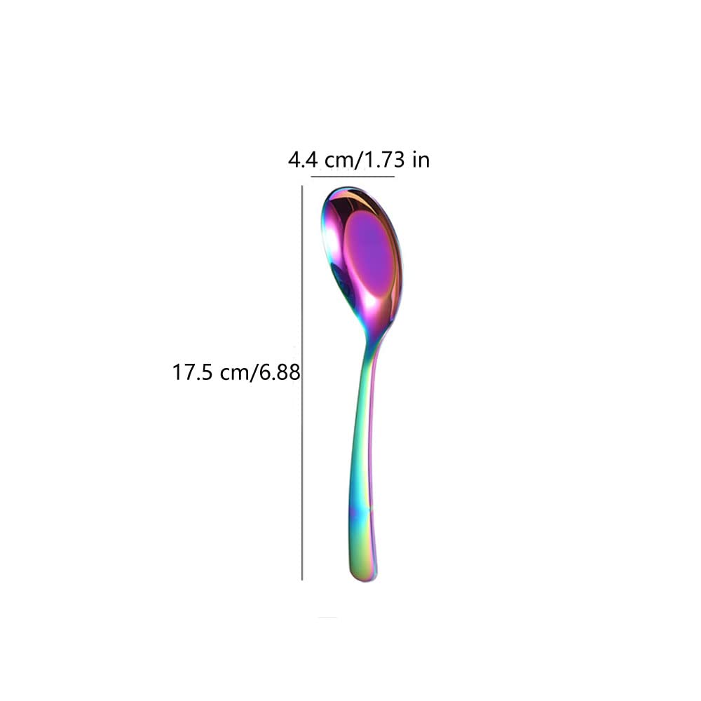 5 Pcs Soup Spoon,Stainless Steel Spoon, Mirror Finish Spoons,Kitchen Serving Spoons,Dessert Spoon,Coffee Spoon,Ice Cream Spoons
