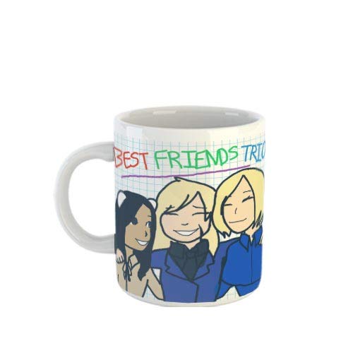 Gen7 Friendship Day Special; Friendship Trio 27;Printed Ceramic Mug. 11 Oz White (350 Ml Pack Of 1)