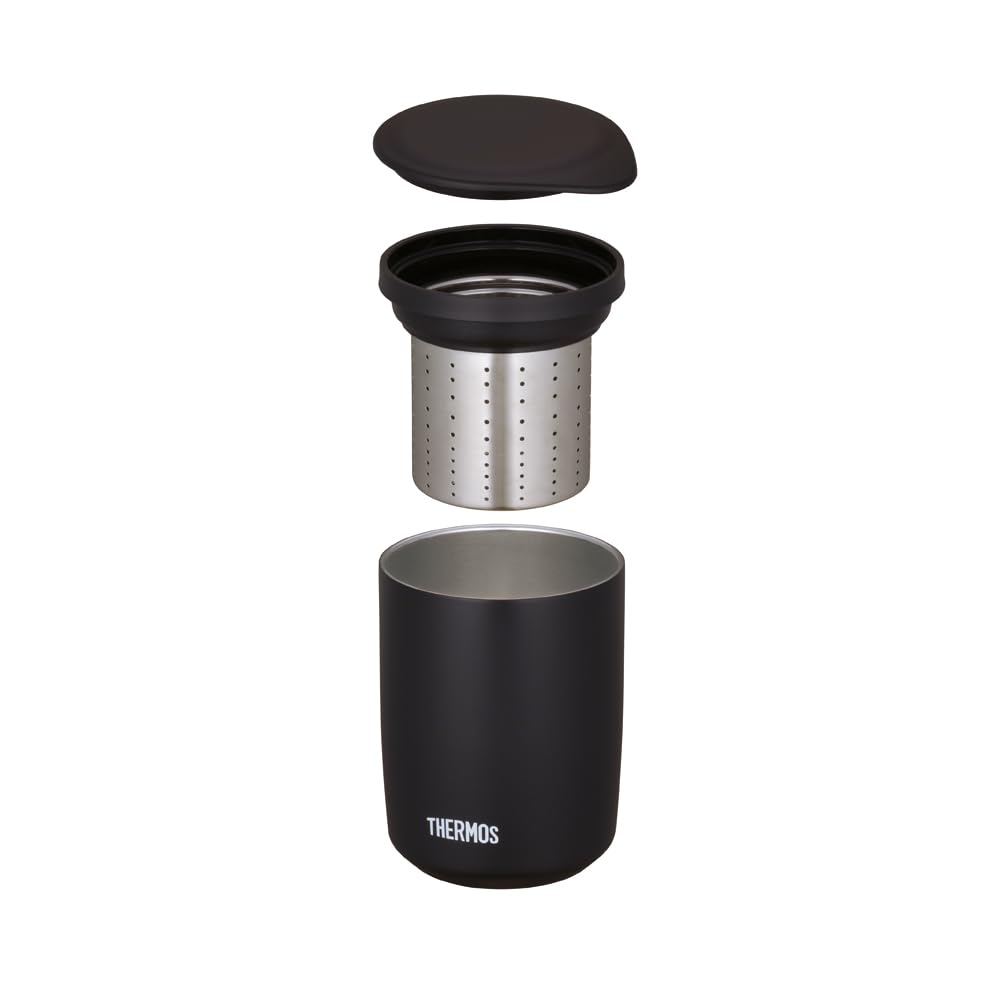 Thermos Vacuum Insulated Tea Tumbler 13.5 fl oz (400 ml), Stone Black JTB400FI STB