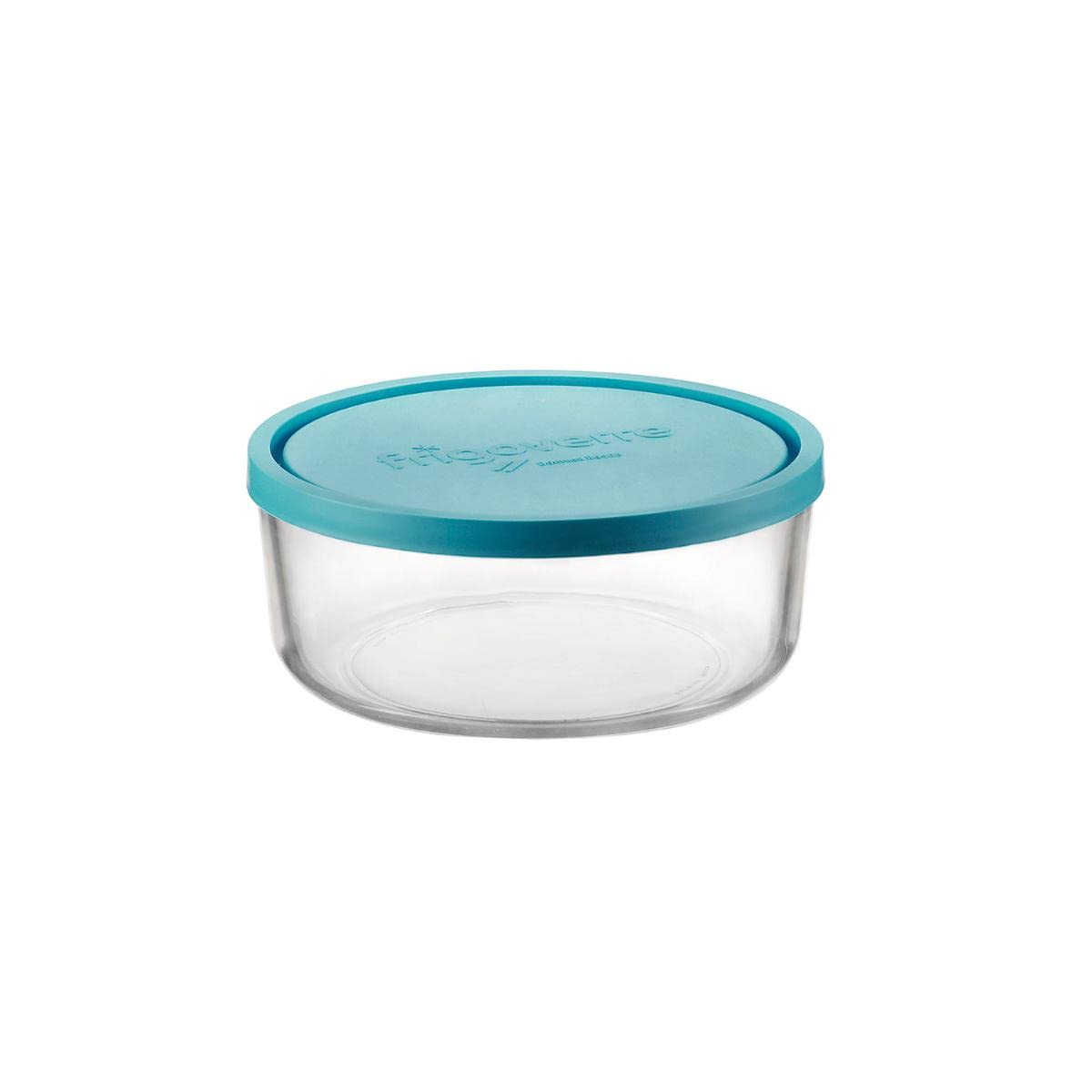 Bormioli Rocco Bormioli Rocco Frigoverre Classic Glass 25.25 Ounce Round Container With Teal Lid