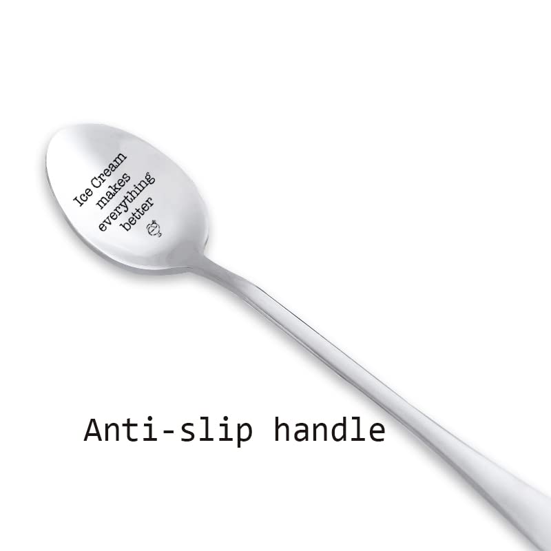 Ice Cream Makes Everything Better Spoon Gifts For Ice Cream Lover Gifts For Women Men Birthday Christmas Gifts For Friend Family