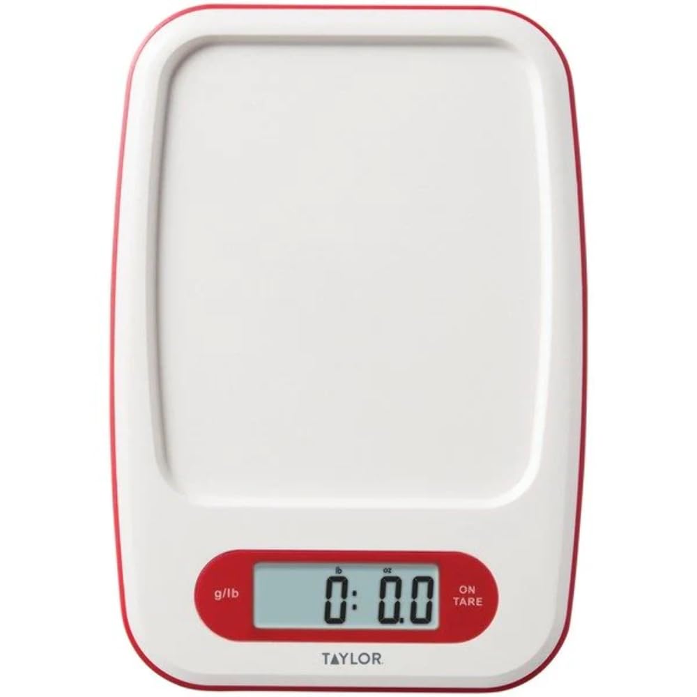Taylor Precision Products 3856RD Multipurpose Digital Kitchen Scale, One Size, Red