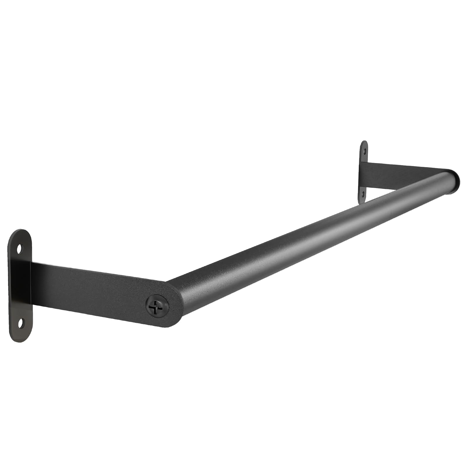 Towel Bar for Bathroom Wall, Matte Black Bathroom Towel Bar Wall, 16 Inch Single Towel Bar Rod for Hanging Towels, Stainless Ste