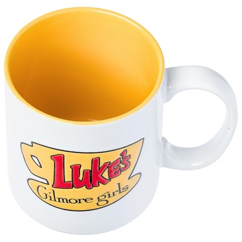 Silver Buffalo Gilmore Girls Luke'S Diner Logo Wax Resist Ceramic Mug, 20 Ounces