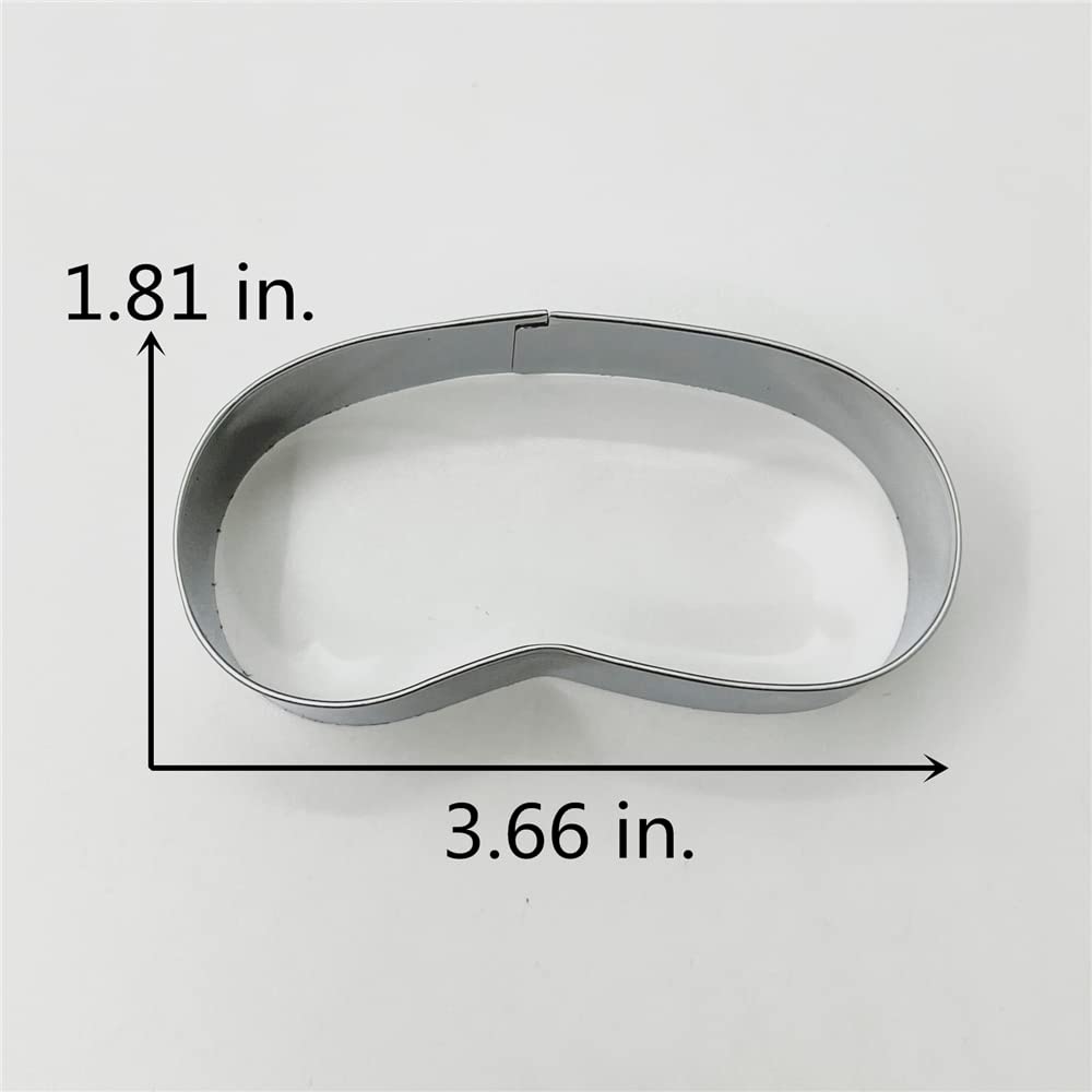 Liliao Party Mask Cookie Cutter - 3.7 X 1.8 Inches - Birthday Biscuit Fondant Sandwich Bread Mold Cutters - Stainless Steel - By
