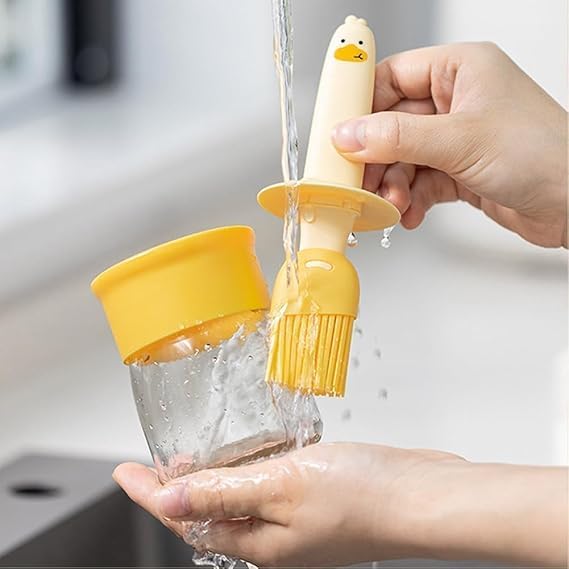 Zrinix Oil Dispenser Bottle With Silicone Brush, 2In1 Oil Brush Bottle For Cooking & Bbq, Leakproof Kitchen Oil Container For 