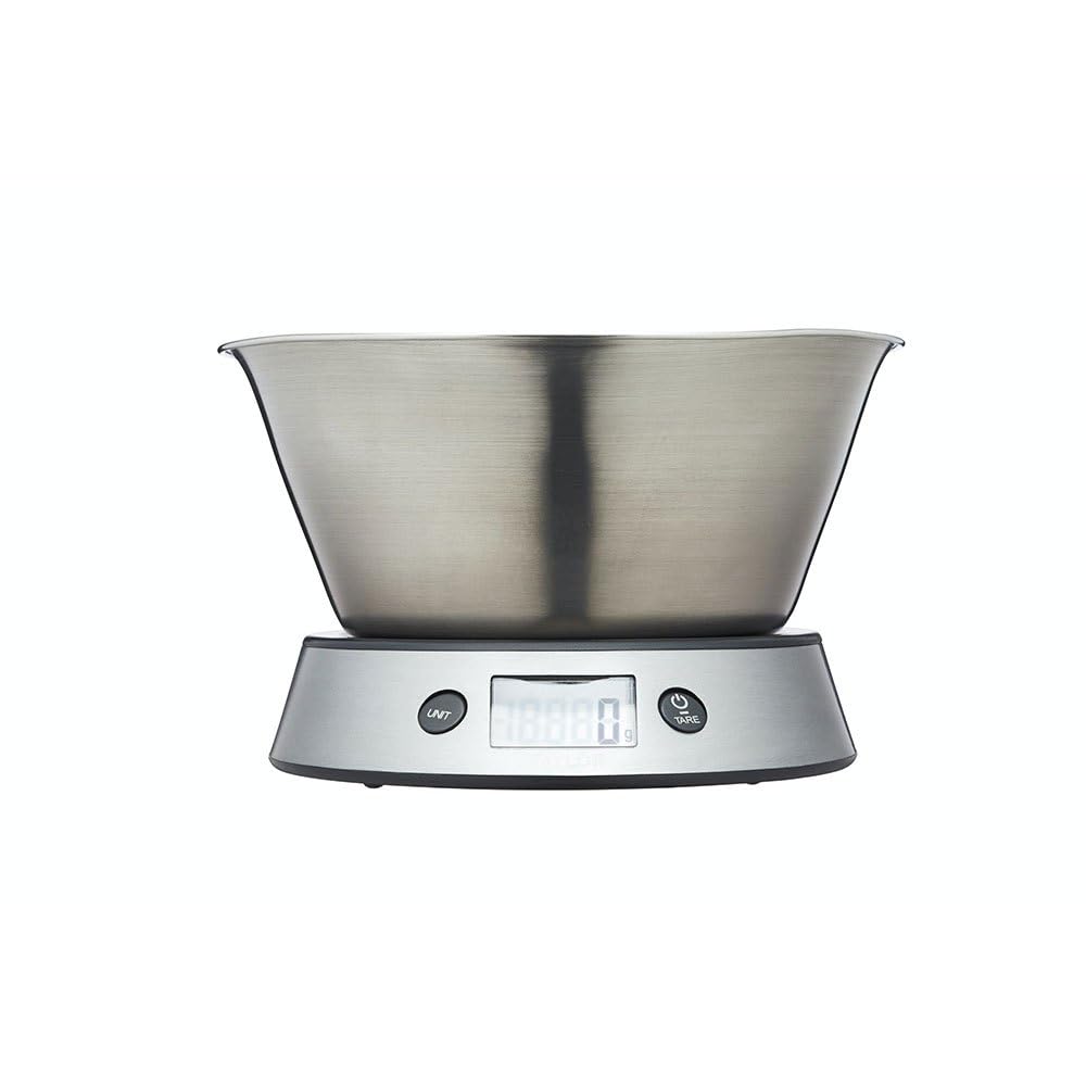 Taylor Pro Digital Kitchen Food Scales With Removable Bowl, Professional Standard, With Tare Function, High Precision And Accura