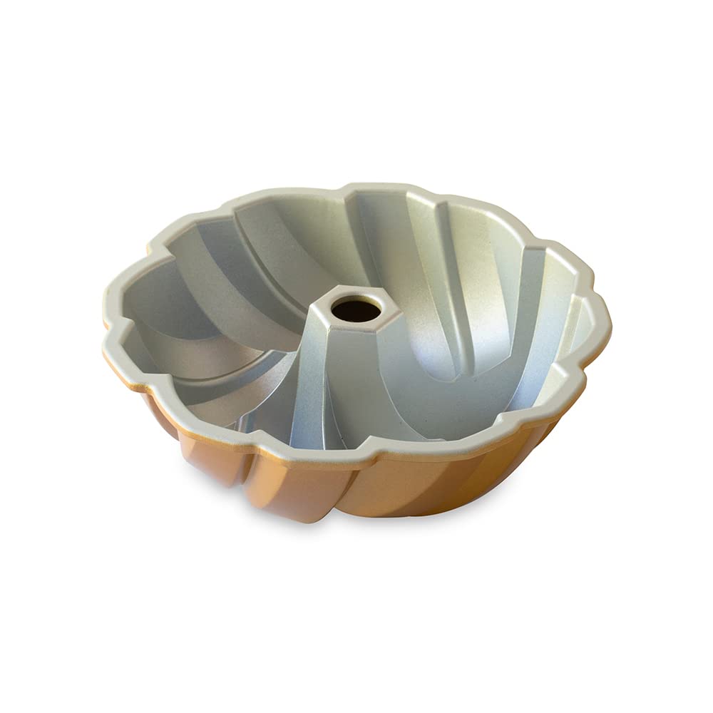 Nordic Ware Nw 95577 75Th Anniversary Braided Rope Bundt Cake Pan, Gold 12 Cup Capacity
