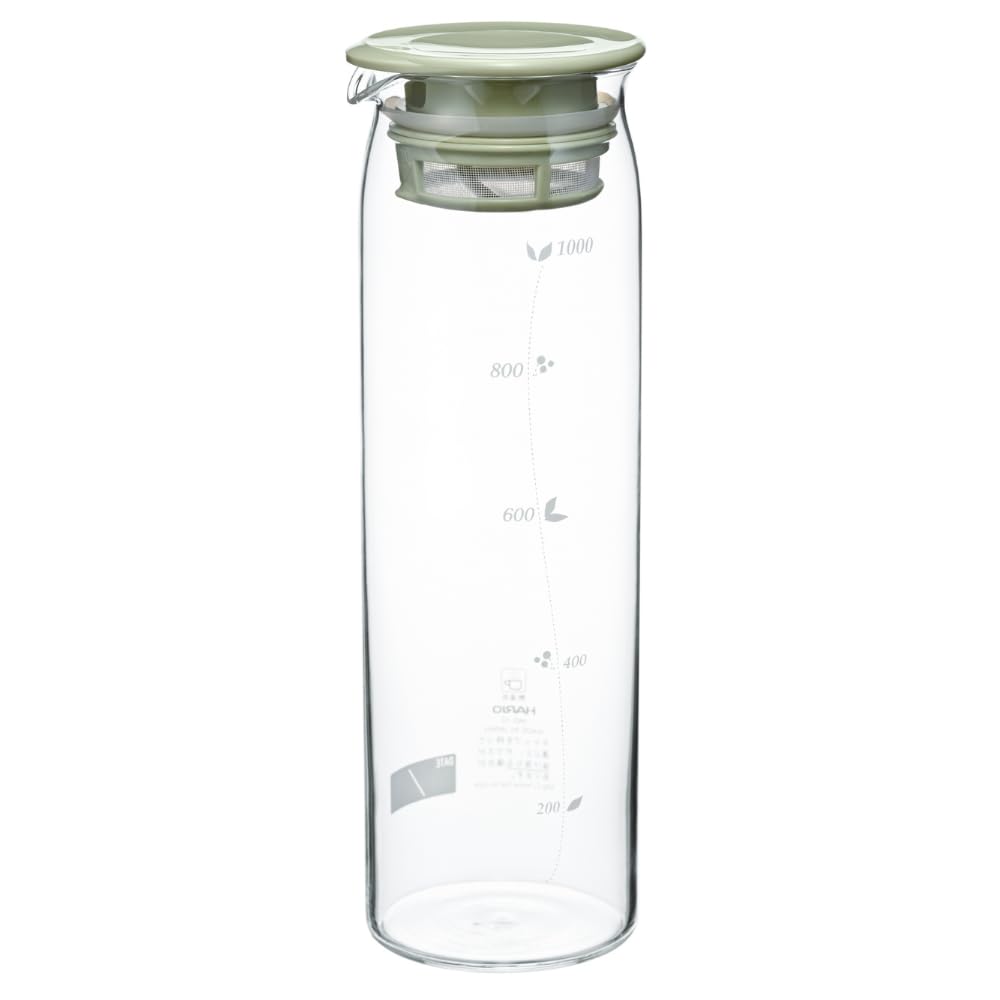 Hario Mizudashi Cold Brew Tea Bottle, 1000Ml Smoky Green