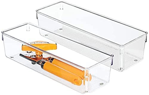 Lishonn Transparent Drawer Storage Organizer Box For Kitchen Utensil, Office, Desks, Cosmetics And Bathrooms Etc | Size 22.86 Cm