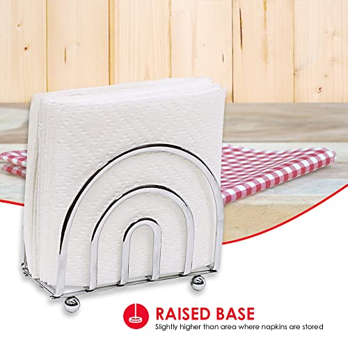 Home Basics Paper Napkin Holder/ Freestanding Tissue Dispenser For Kitchen Countertops, Dining Table, Picnic Table, Indoor & Out