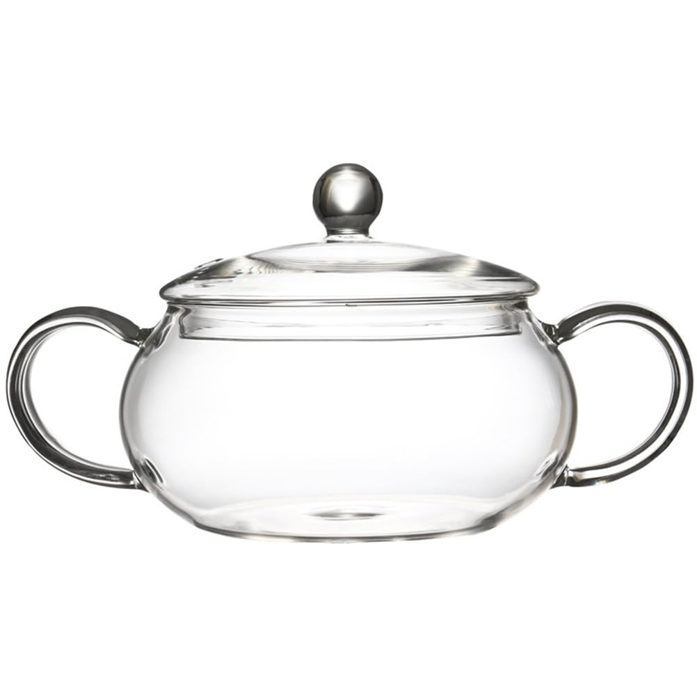 OKUMEYR Glass Saucepan with Lid Heat Resistant Stovetop Pot for Soup Noodles Stews Vegetables and Pasta Easy to Clean Kitchen Co