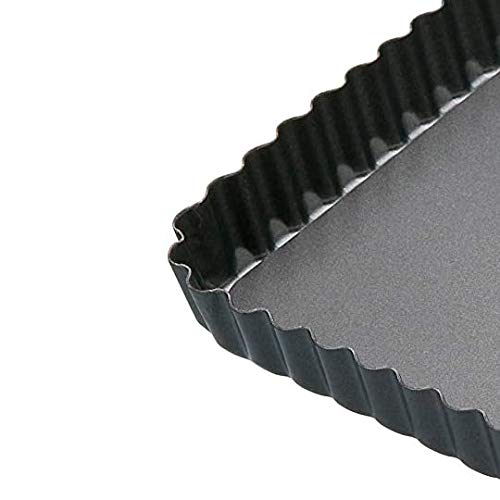 Masterclass Kcmchb55 31 X 21 Cm Loose Bottomed Tart Tin With Pfoa Non Stick, Robust 1 Mm Thick Carbon Steel, 12 X 8.5 Inch Flute