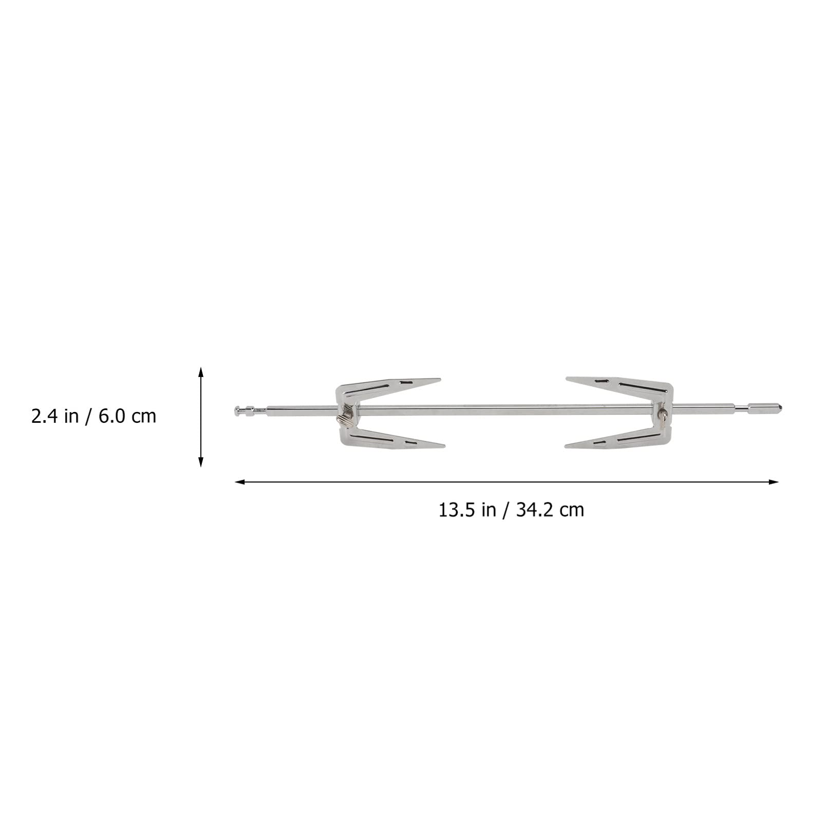 Kitchen Grill Fork Stainless Steel Rotating Air Fryer Fork Air Fryer Supplies Roast Fork For Bbq Cooking Meat Spit Rods (34.2 X
