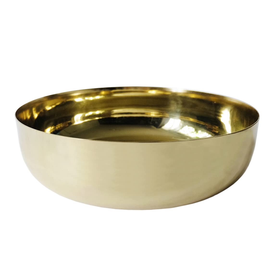 Godinger Salad Bowl Centerpiece Food Serveware With Flaired Edge Gold 10''