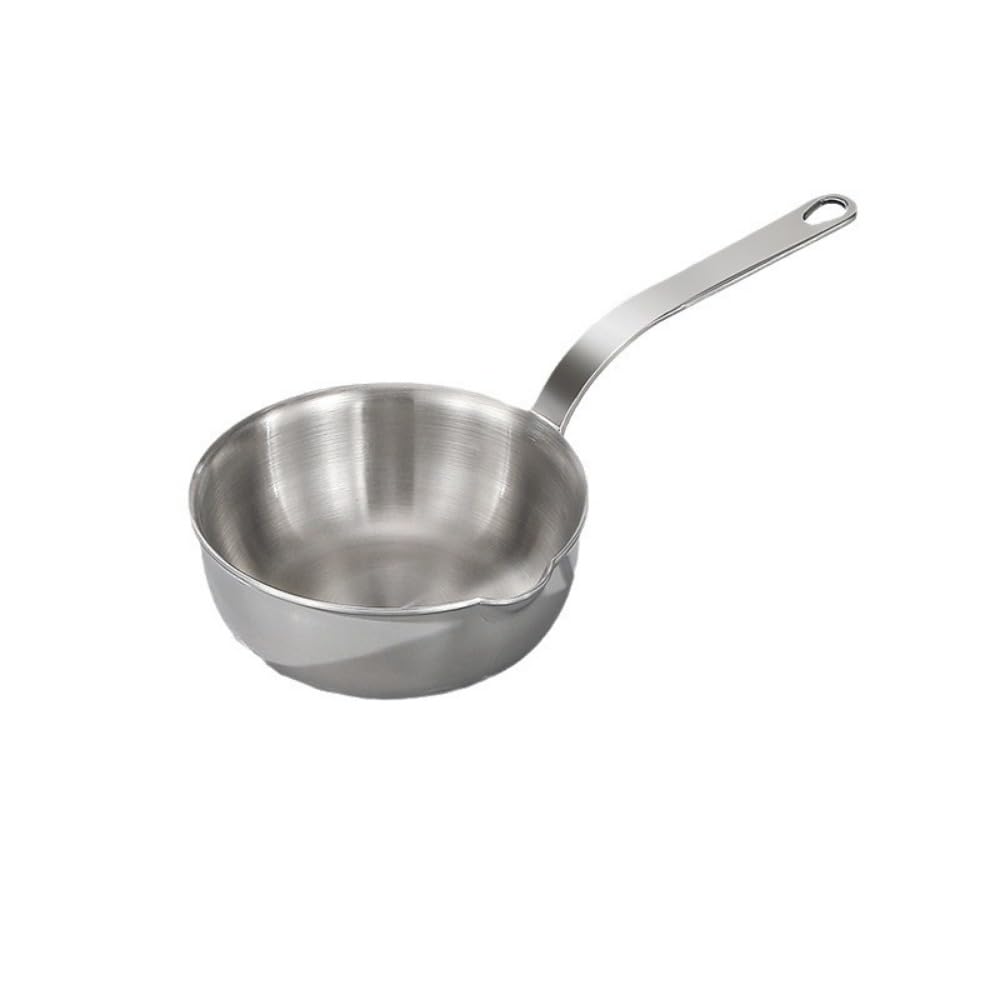 Butter Warmer Pot, Milk Warmer Pot with Pour Spouts, Pan Sauce Pan Stainless Steel Small Milk Saucepan, Stainless Steel Chocolat