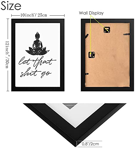 Let That Shit Go Bathroom Quote Art for Painting Wall Picture Office Decor Funny Yoga Room Sign Canvas Prints and Poster Wooden Framed Ready to Hang(10x12 inch)