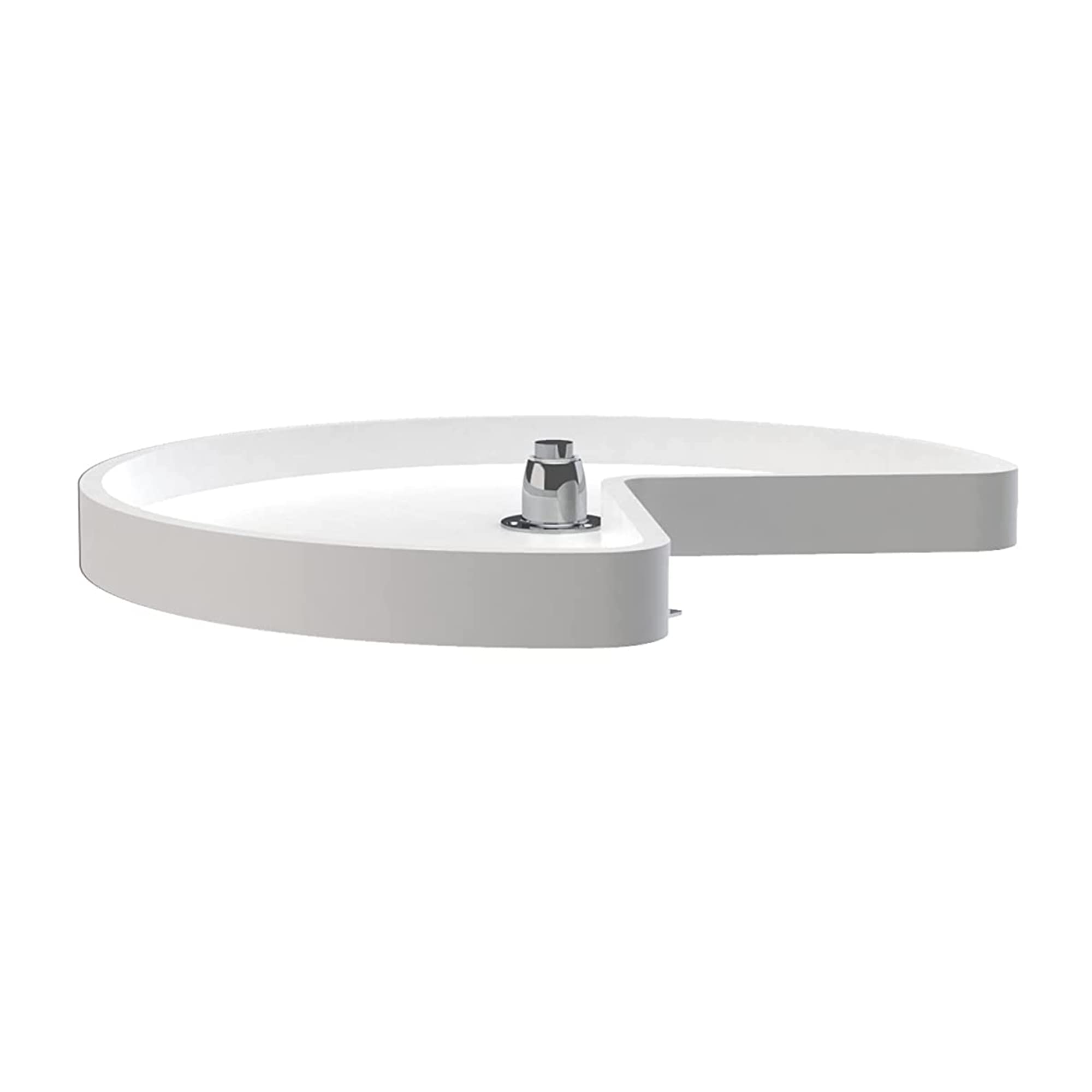 Rev-A-Shelf 6421-24-11-52 24-Inch Polymer Bottom Mount Kidney Shape 1-Shelf Lazy Susan Turntable Storage Organizer For Corner Ki