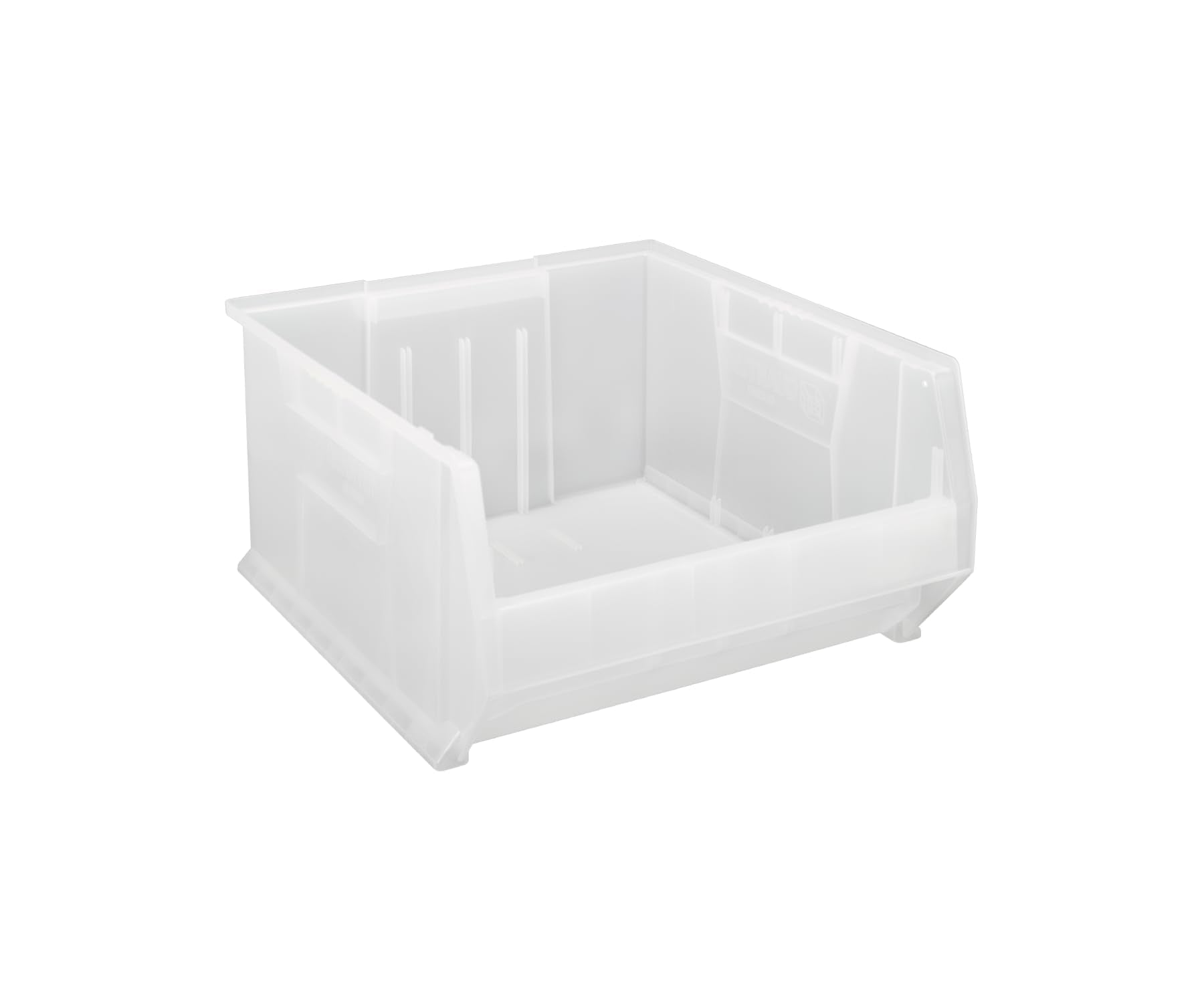 Hulk 24 Container, 23-7/8L X 22-1/2W X 12H, Stackable, Polypropylene, Clear, Made In Usa