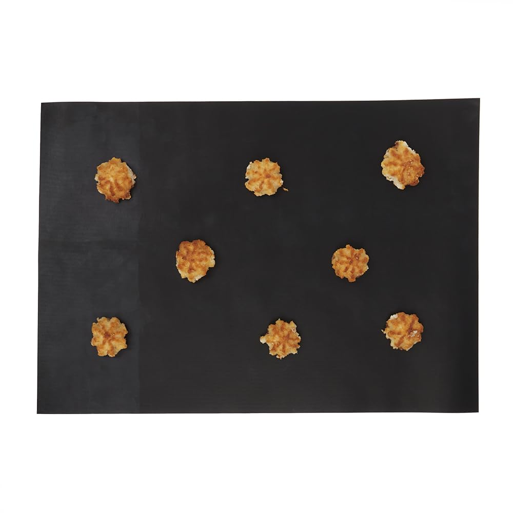 Non-Stick Silicone Oven Liner, Baking Mat, Grill Mat, Black By Home Basics