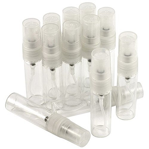 Elfenstal- 20Pcs Mini Clear 5Ml 1/6Oz Atomizer Fine Mist Empty Glass Bottle Spray Refillable Fragrance Perfume Scent Sample Bott