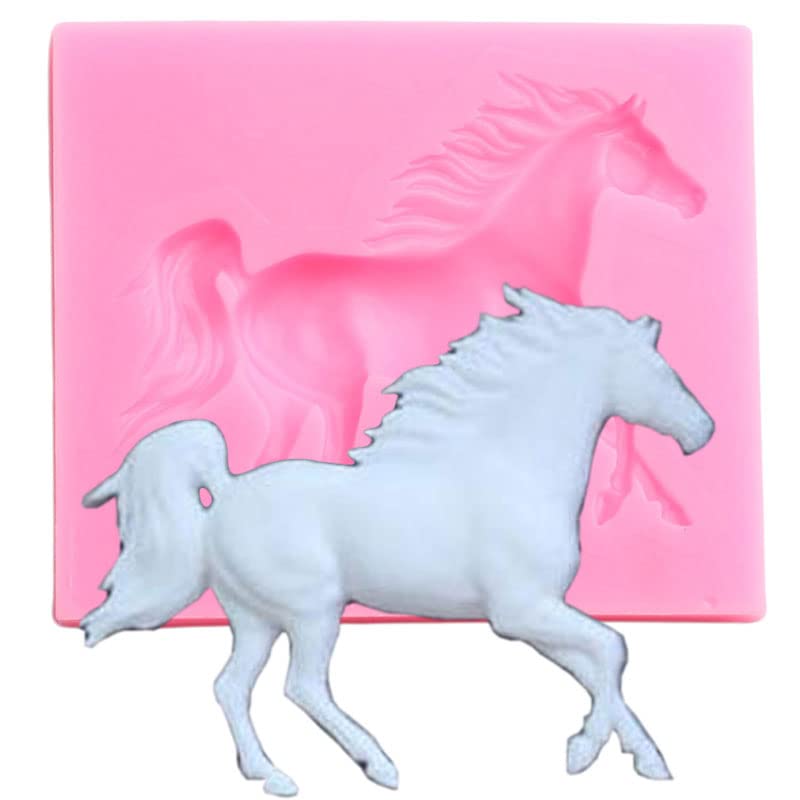 2Pcs Running Horse Silicone Molds For Diy Fondant Candy Making Tools Chocolate Mold Desserts Ice Cube Gum Clay Biscuit Plaster R
