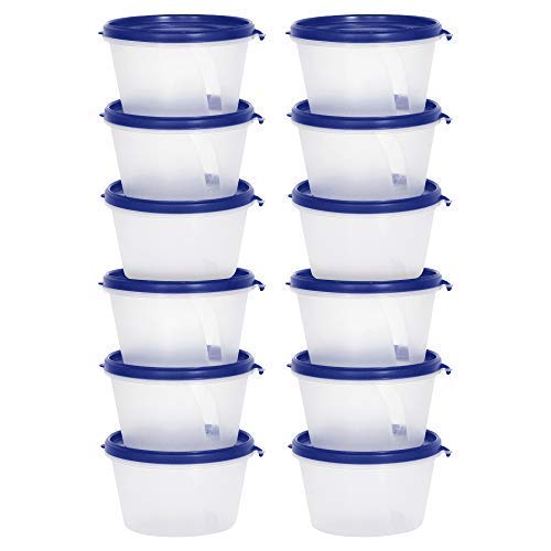 Simparte 750Ml Nesterware Round Plastic Container Set Of 12 BpaFree LeakProof Stackable Nestable Reusable Food Storage For Kit