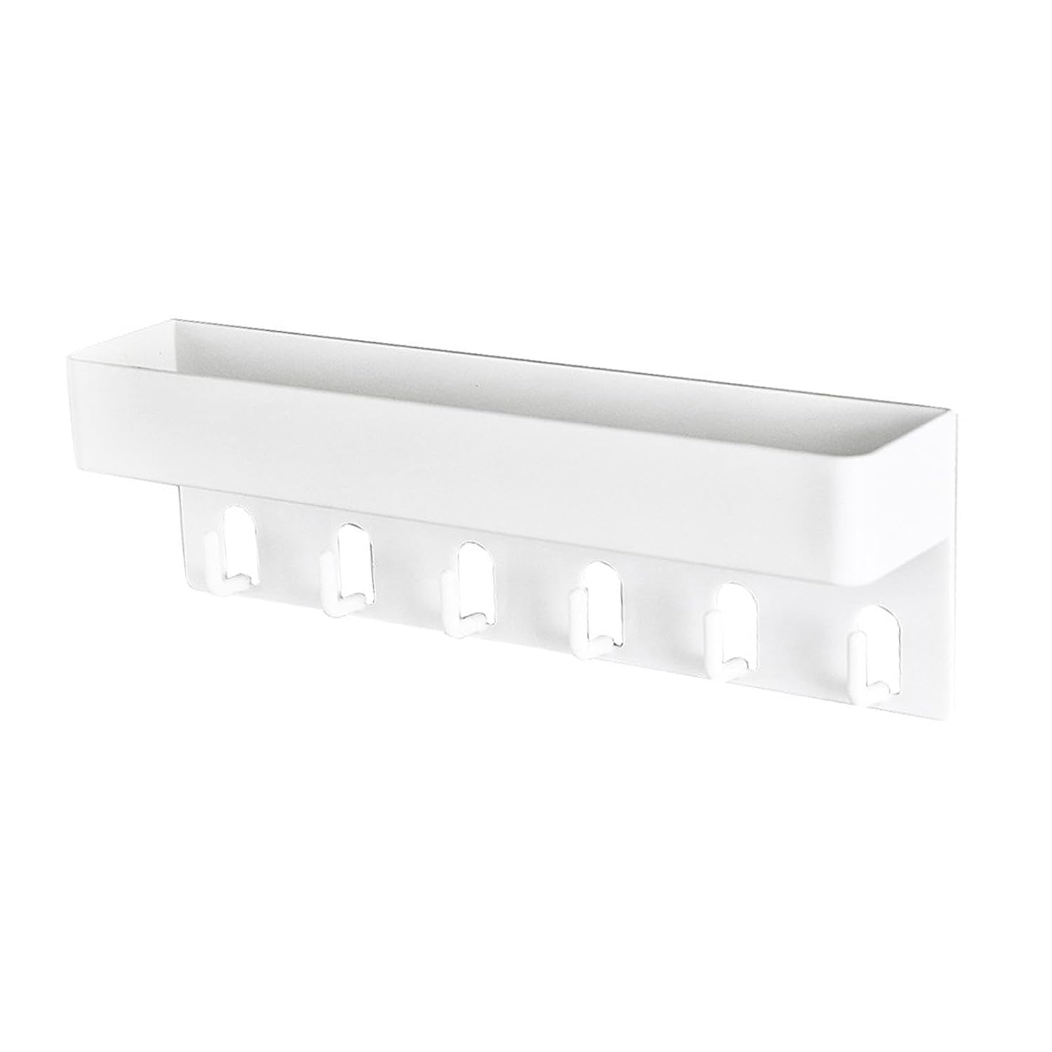 Baitahaus Wall Mounted Half Storage Shelf With 6 Key Hooks